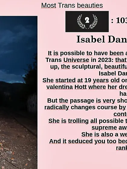 2th Miss T World Category : Isabel Daniela ORTIZ