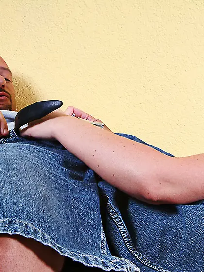 Curly haired chick Holly Day gives good mouth job to her lucky f