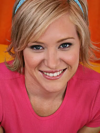 Short blonde hair tossed