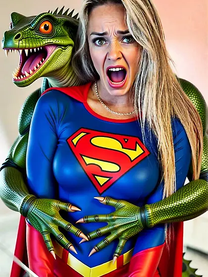 Supergirl in trouble