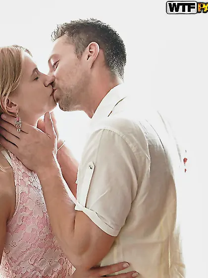 Barefoot blonde teen enjoys a fuck after giving a blowjob