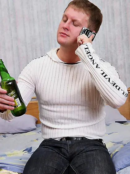 Two boys were drinking