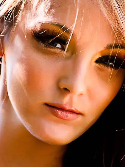 Brunette girl Charlie Laine is posing hot body in sexy red linge