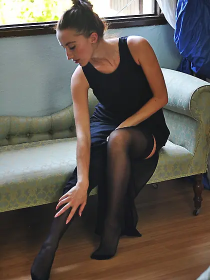 Beauty takes elegant dress