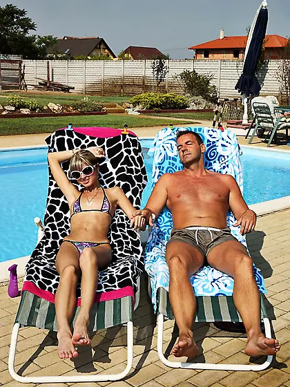 Scrawny teen Gina Gerson cuts her sunbathing short for a hardcor