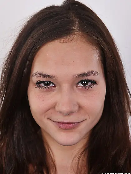 Small-tittied Czech college girl Morgan Moon has flat body but e