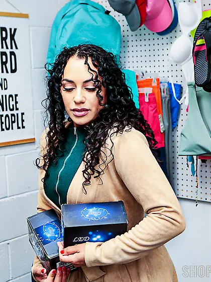 Latina Brianna Bourbon gets stripped and fucked doggystyle by Mi