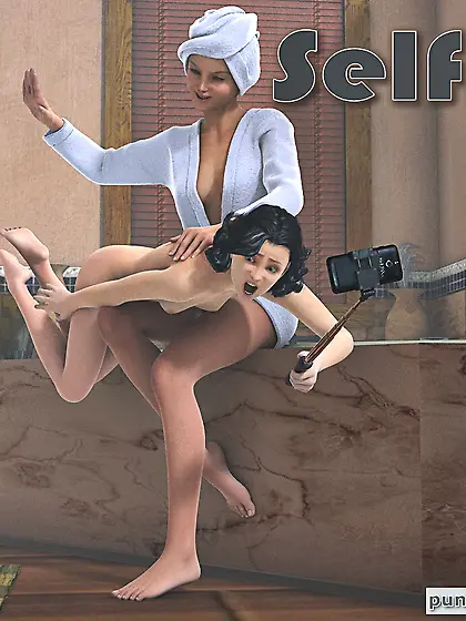 Brunette slut’s spanking selfies