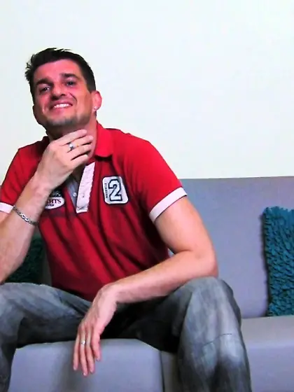 Horny black haired agent