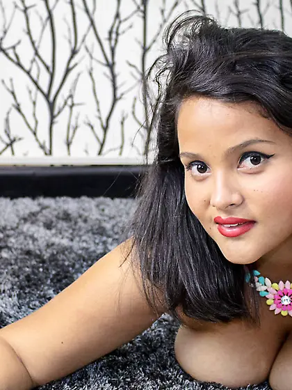 Latin teen black hair