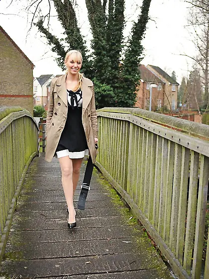 Vicious blonde Hayley-Marie Coppin turns back to the cam uncover