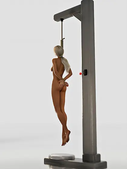 Teen girl hanged - death,  execute,  gore,  sadism