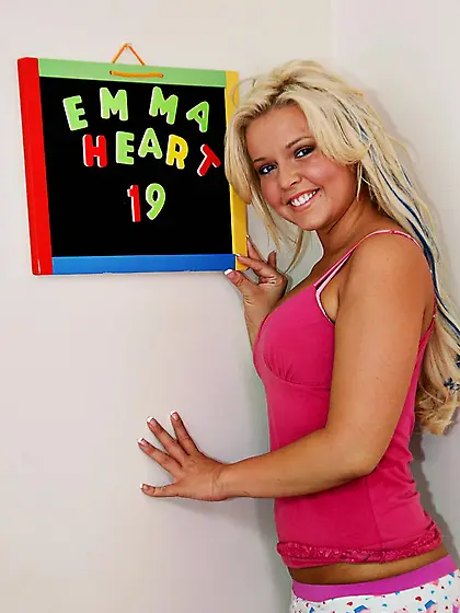 Teen blonde Emma Heart with small tits and big ass takes your co