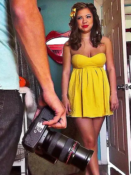 Asian girl with big melons Audrina Grace makes the stiff member