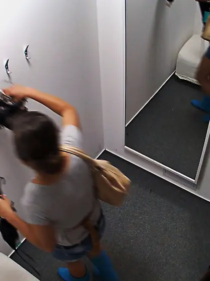 Skinny amateur girl posing