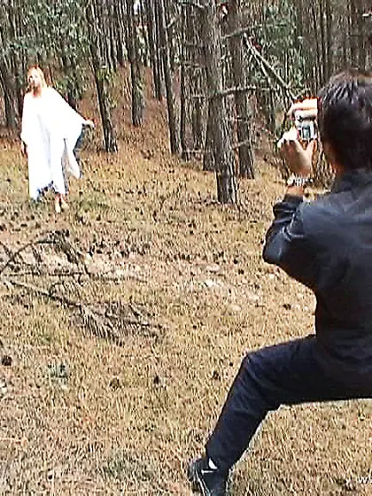 Yasmine Gold kneels before her hung lover and slurps on his big