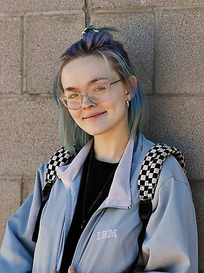 Lovely perky tits of a shy punkish girl