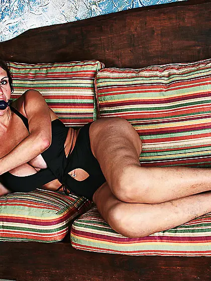 Hot brunette TS in hardcore action