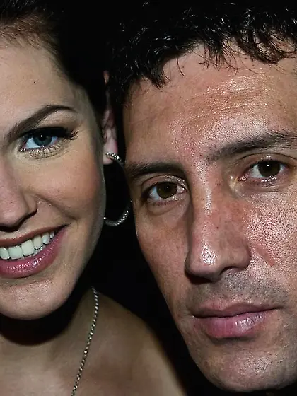 Attractive submissive couple instructed