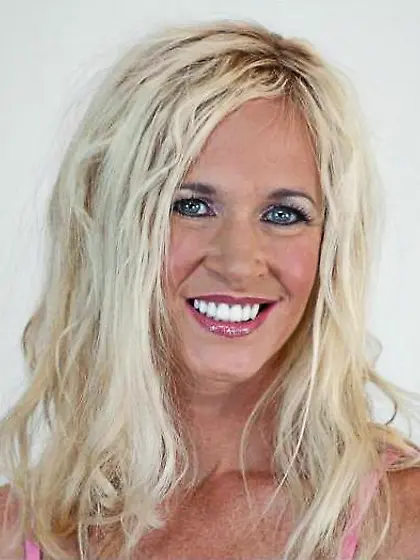 Horny blonde in black thong Totally Tabitha getting her hairy cu