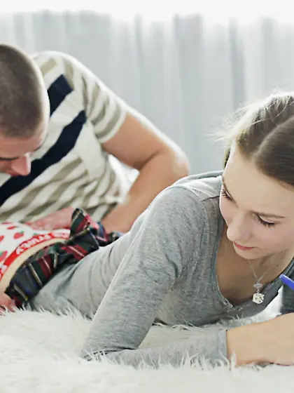 Beautiful teen Dunya enjoys ass licking and pussy licking