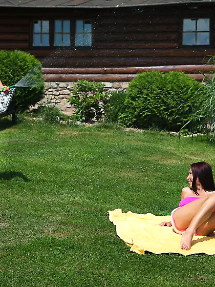 Christy Charming and Casey Jordan are wild lesbian babes outdoor