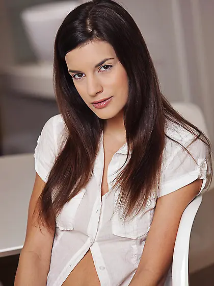 Lovely supermodel trashes white