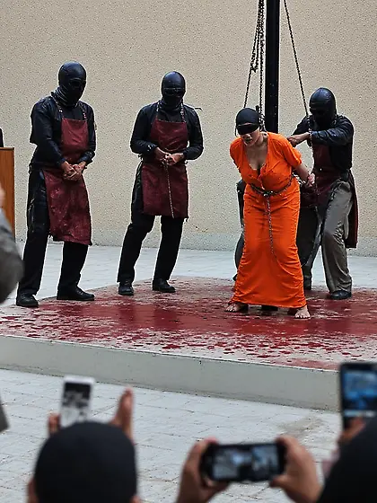 Prisoner of war being executed