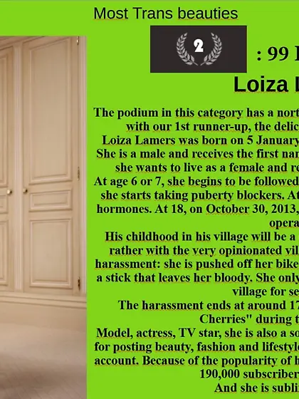 2th Supermodels category : Loiza LAMERS
