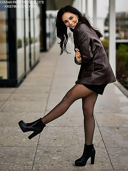 German pantyhose slut Kristina Evelyna