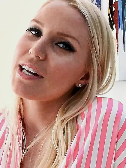 Step mom showing clean shaved pussy