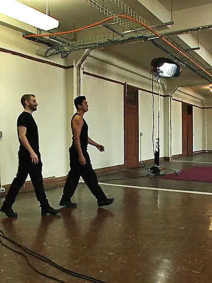 Muscled young dude sucked