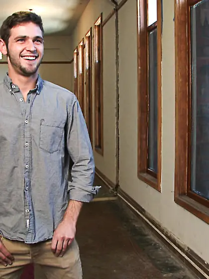 Guy roped hung strapped