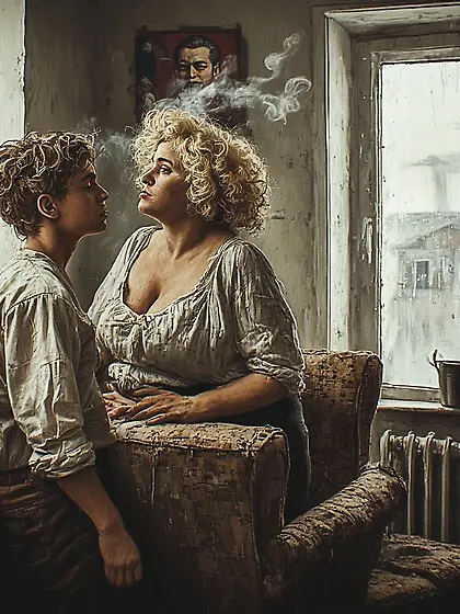 When father left the house,  Mom and I grew closer