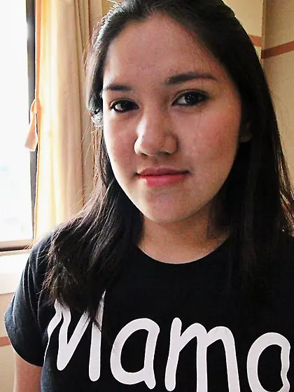 Young chubby asian teen