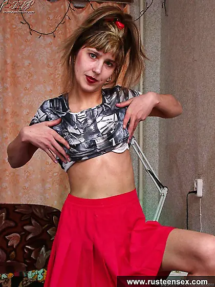 Russian teen double dildo penetration masturbation