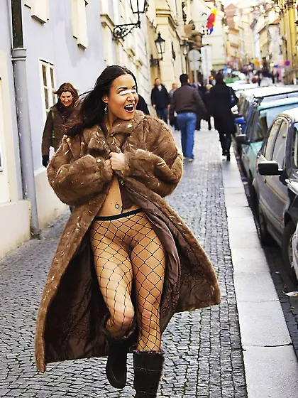 Thays public flashing exhibitionist sexy wife