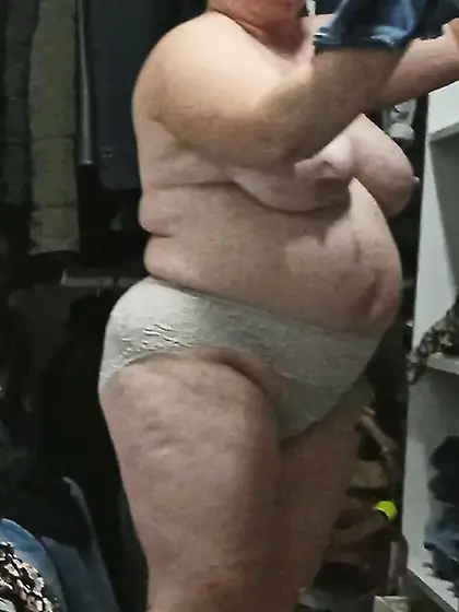 wife in white panties