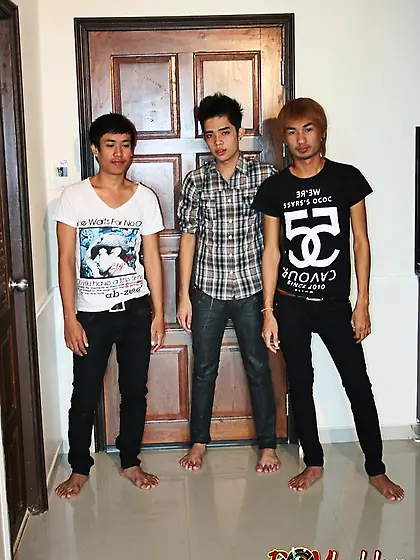 Asian boys white blue