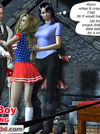 Mother lets an older gent spank her sissy...