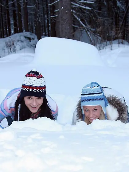 Ella B and Christine D winter