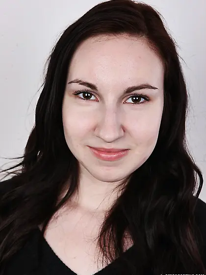 Small-titted brunette teen chick