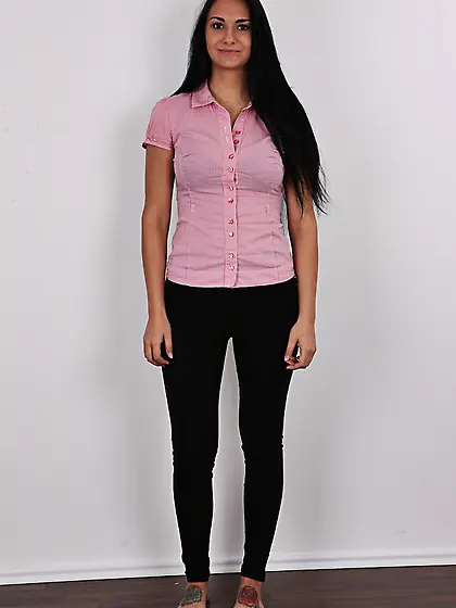 Long-haired brunettes shaved pussy