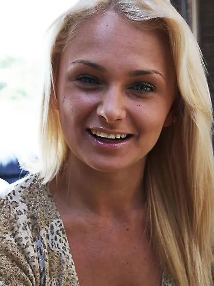 Sweet Russian girl strips to her blouse exposing small perky bre