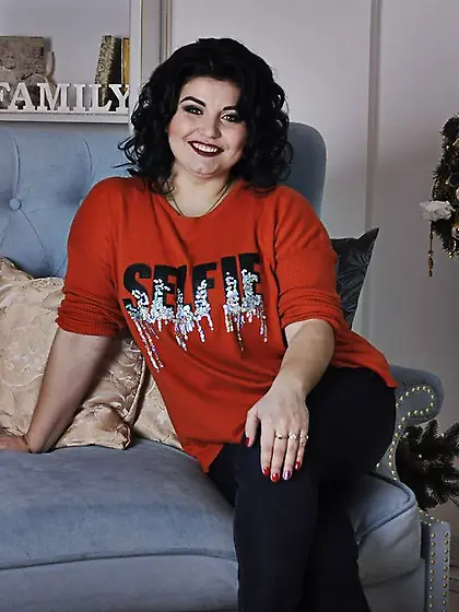 White girl black hair