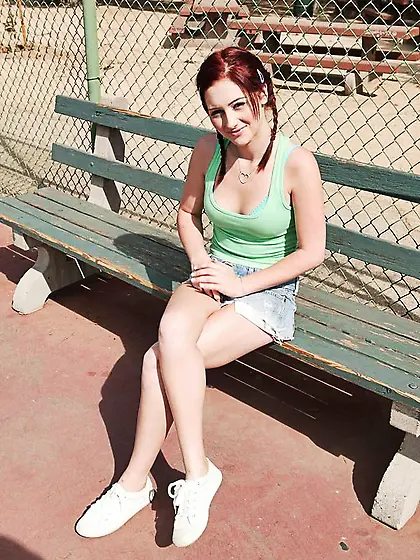 Teen redhead Cameron Love seduces old guy and gets hardly screwe