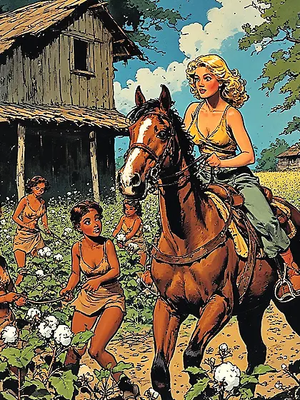 plantation mistress and slaves