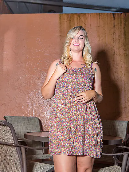 Curvaceous MILF shows off her huge ass and stiff nipples for the