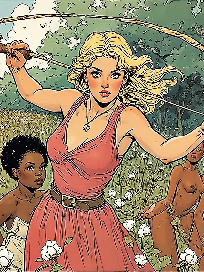 plantation mistress and slaves