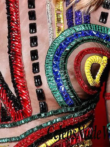 Karlie Kloss See Through To Nipple On The Runway